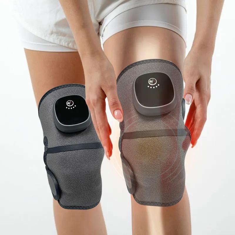 Massager Factory Wireless Knee Heating Pad Rechargeable Warm Therapy Knee Massager with 5 Levels Heating for Circulation Joint Relax Pain Relief