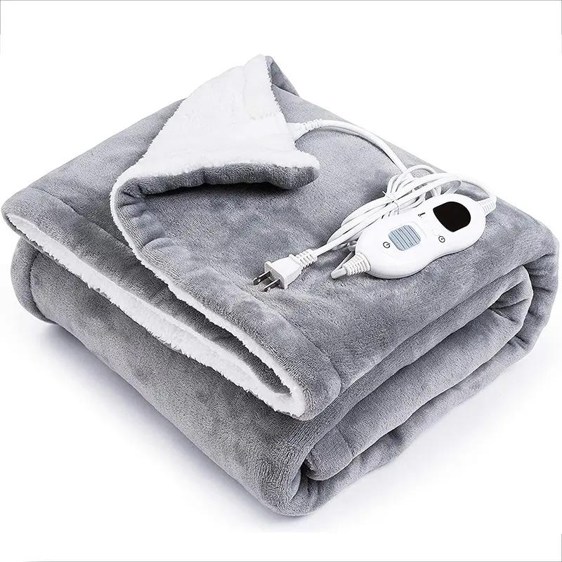 Heated Blanket Electric Throw - Soft Fleece Electric Blanket 5 Heat Settings Heating Blanket with 10 Time Settings auto Shut-Off
