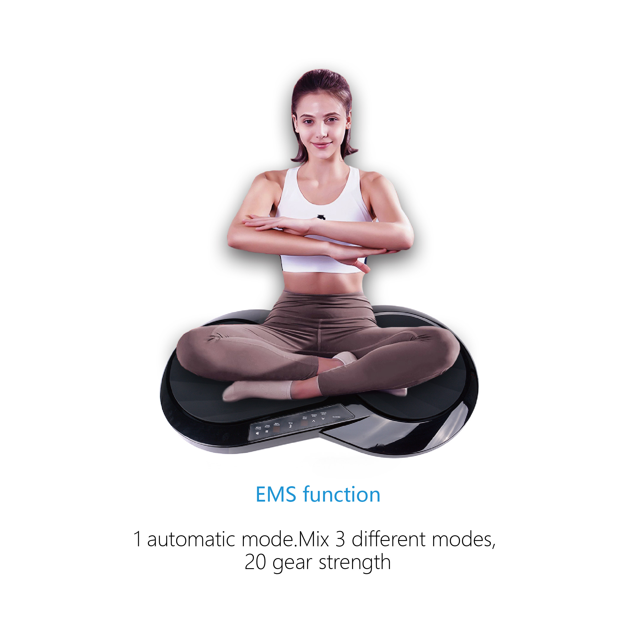 Vibration Plate Exercise Machine, Whole Body Workout Vibration Fitness Platform with Loop Bands Home Fitness For Weight Loss