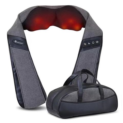 Factory Supply Electric shiatsu back neck and shoulder massager Heating Kneading Tapping Massager Neck Massager